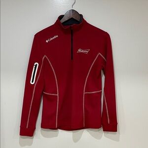 Women’s fitted Columbia Budweiser embroidered Golf quarter zip medium